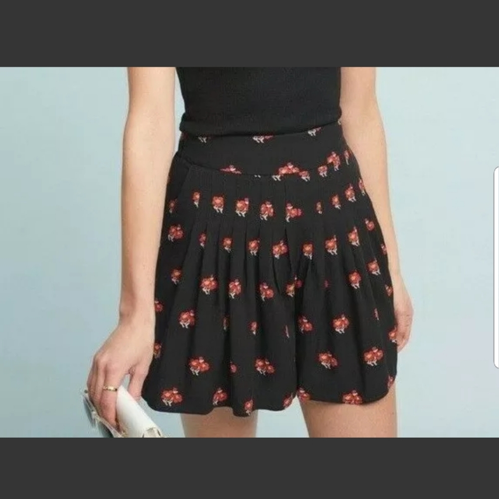 NWT Anthropologie Maeve XL Pleated Floral Shorts